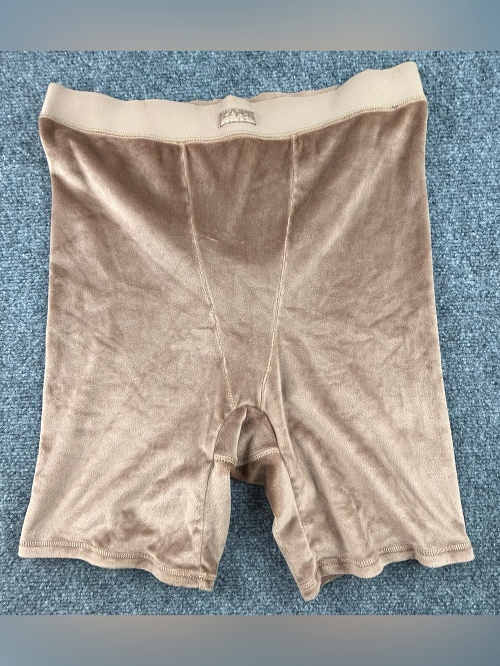 Skims Velour Boxer Biker Shorts Womens Size XL Brown Copper Soft Cozy Lounge